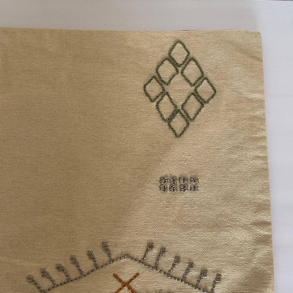 Crate and  Barrel Belgin Icon Pillow Cover 23” x 23”.